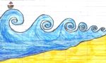 disegno onde del mare
